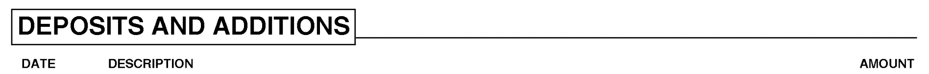 Chase Deposits and Additions section header